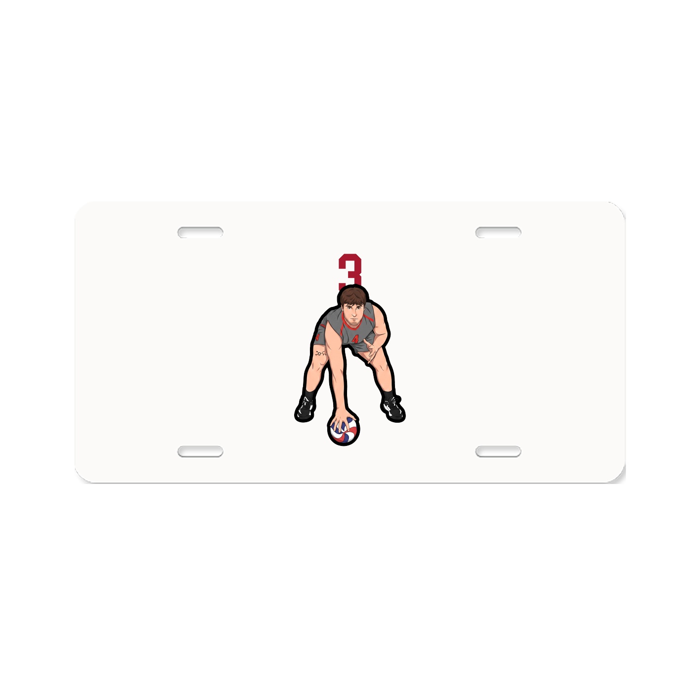 License Plate — Number Top in Classic