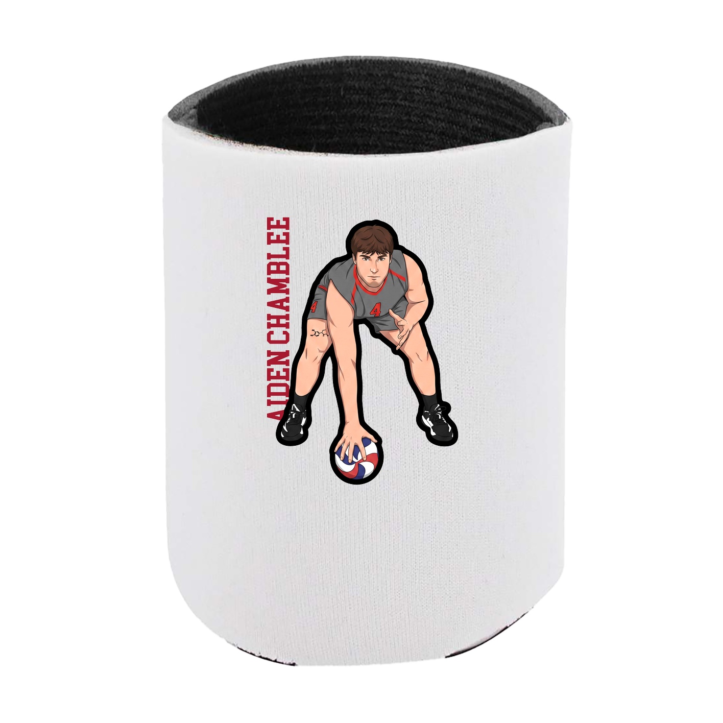 Can Holder — Name Vertical in White