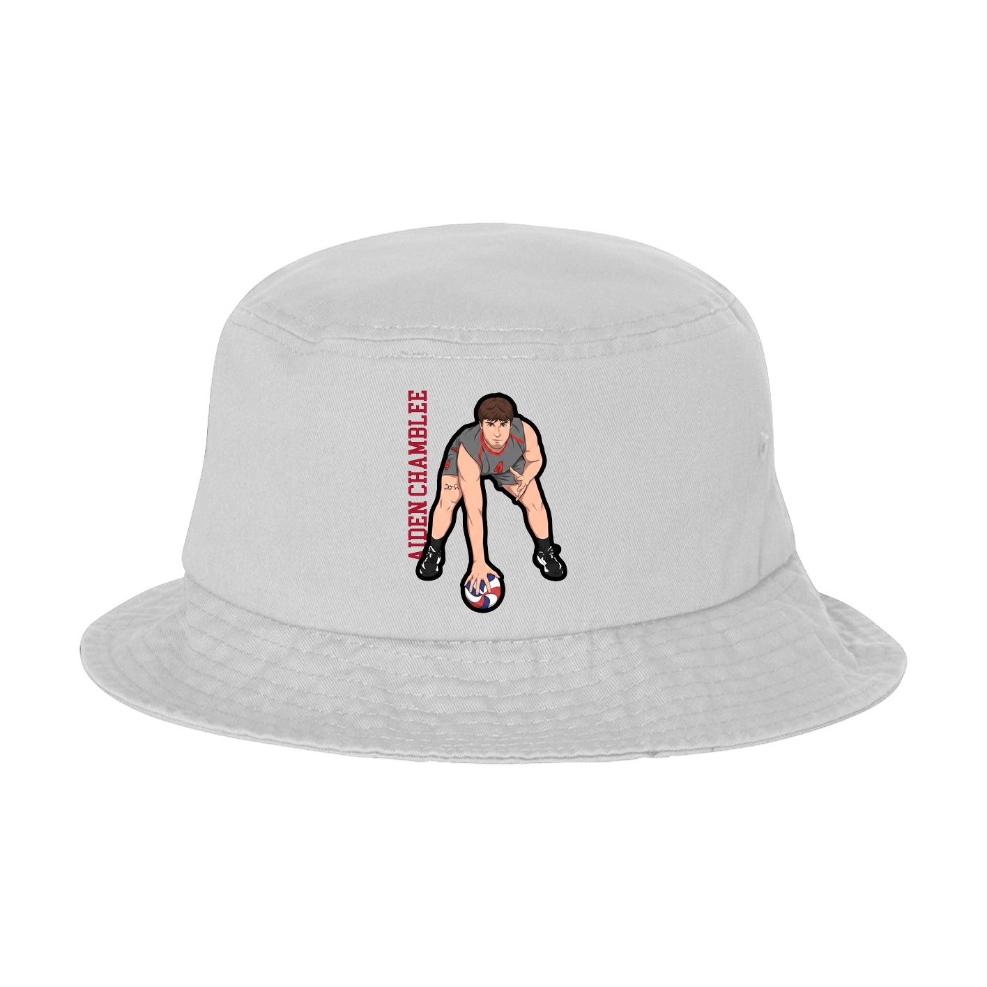 Bucket Cap — Name Vertical in White