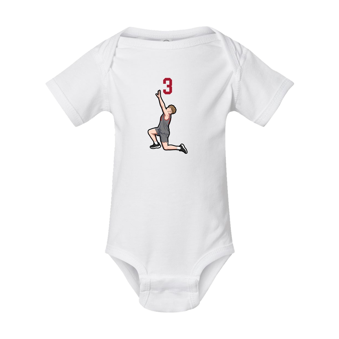 Baby Onesie — Number Top in White