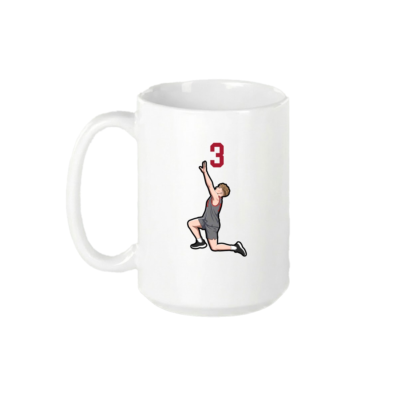 15oz Coffee Mug — Number Top in White