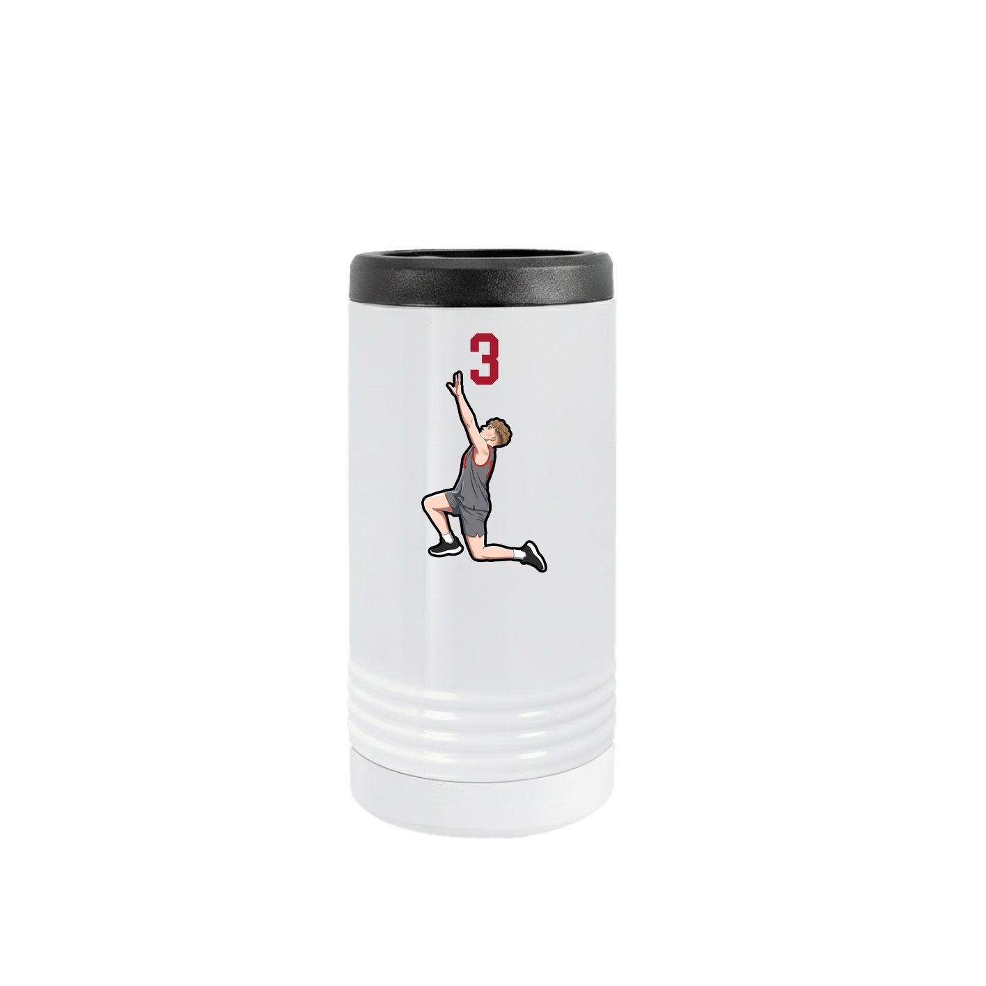 Slim Beverage Holder — Number Top in White