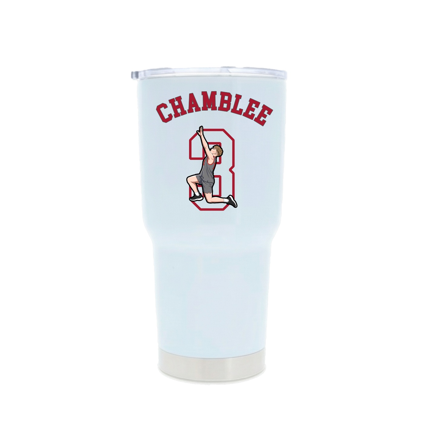 30oz Stainless Steel Tumbler — Shirsey Arch in White