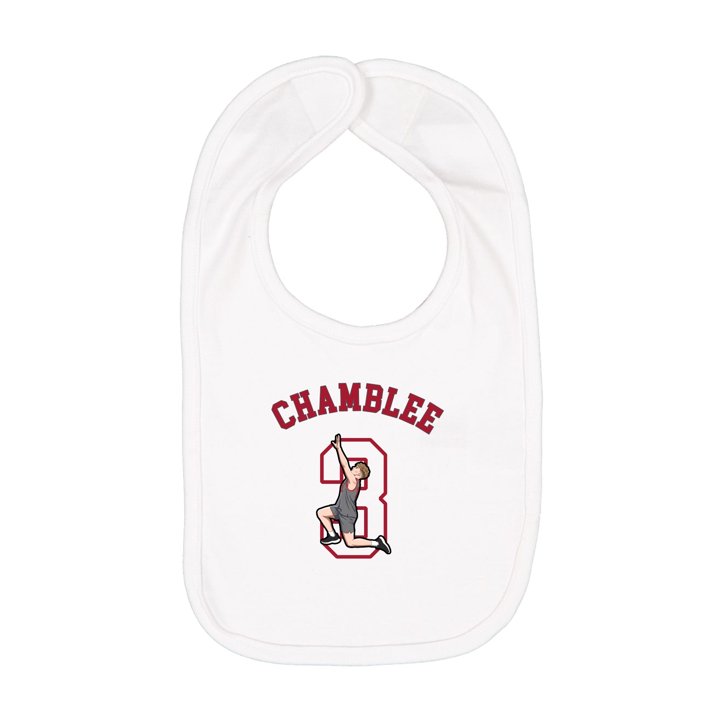 Infant Bib — Shirsey Arch in White