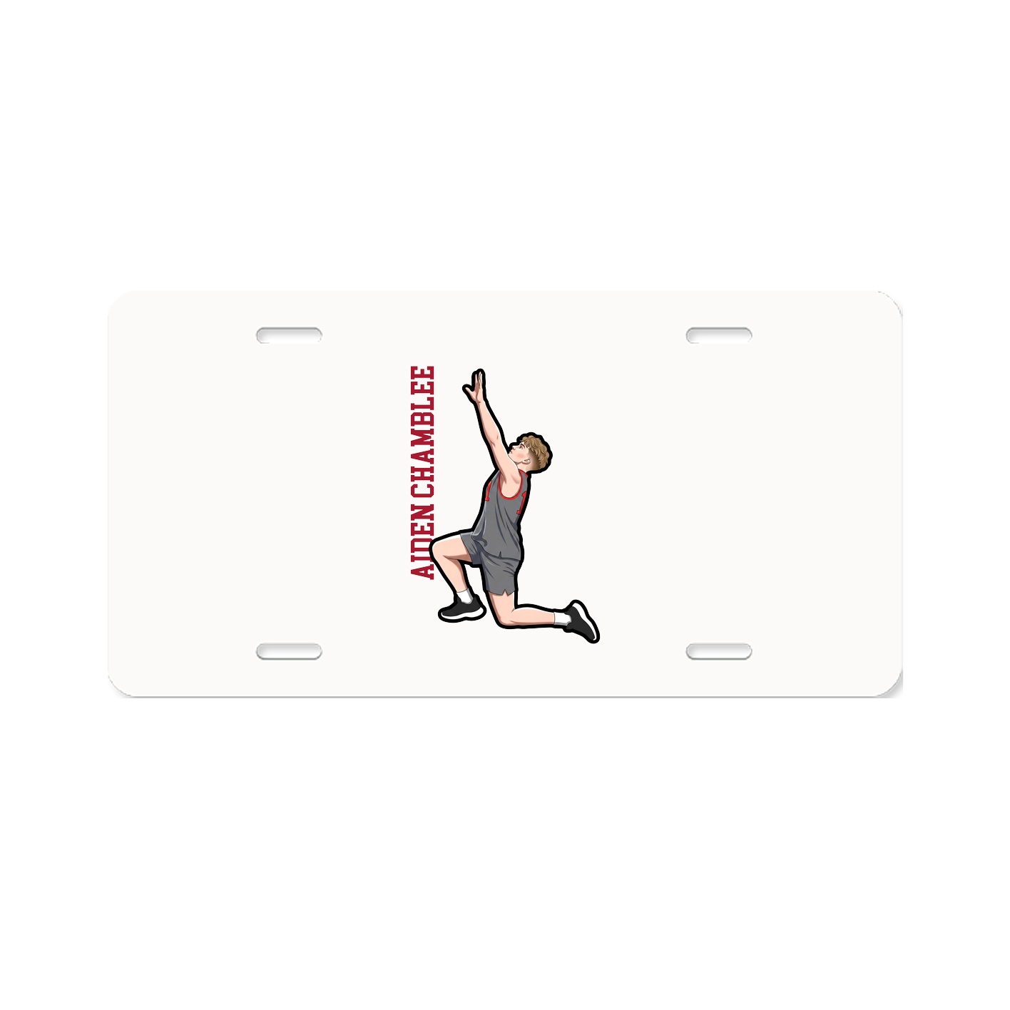 License Plate — Name Vertical in Classic