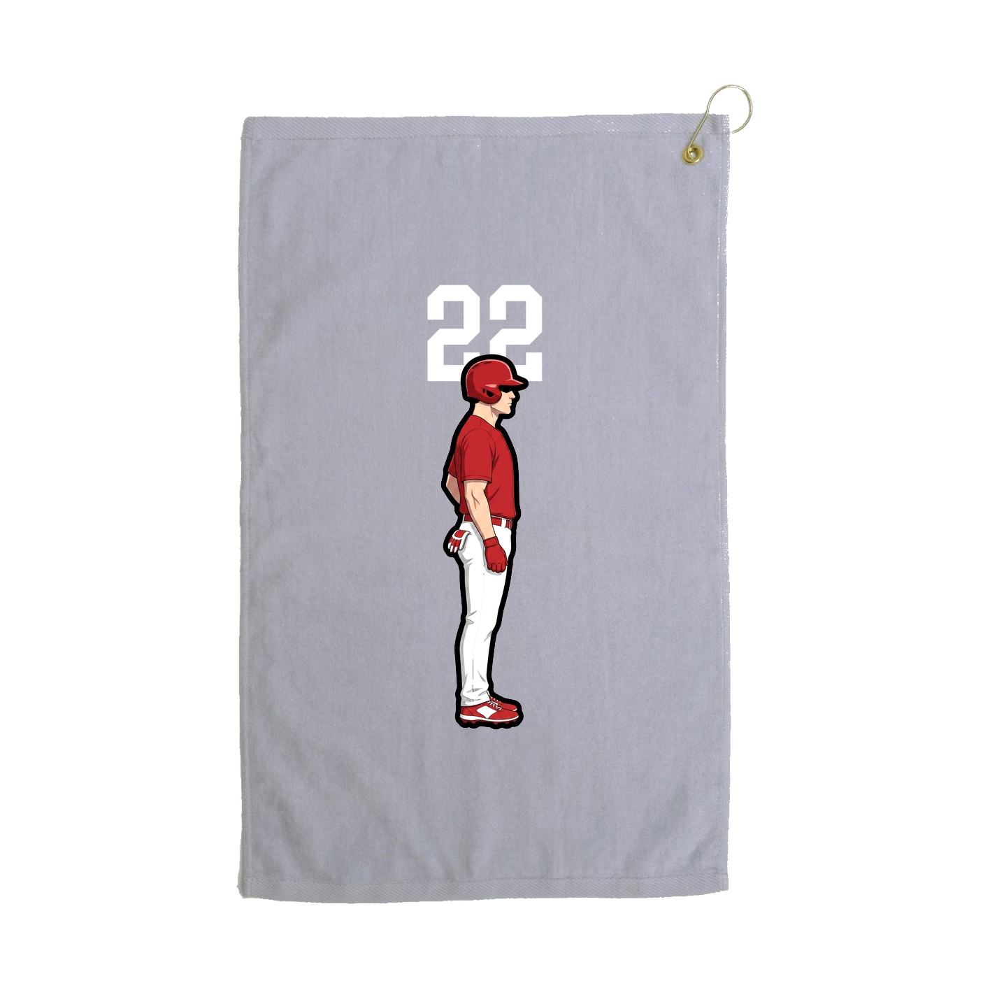 Golf Towel — Number Top in Grey