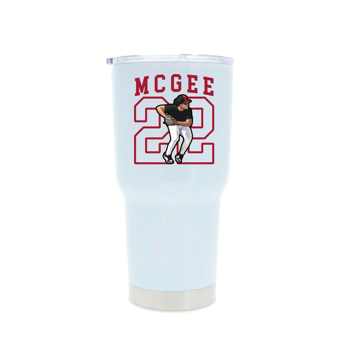 30oz Stainless Steel Tumbler — Shirsey in White