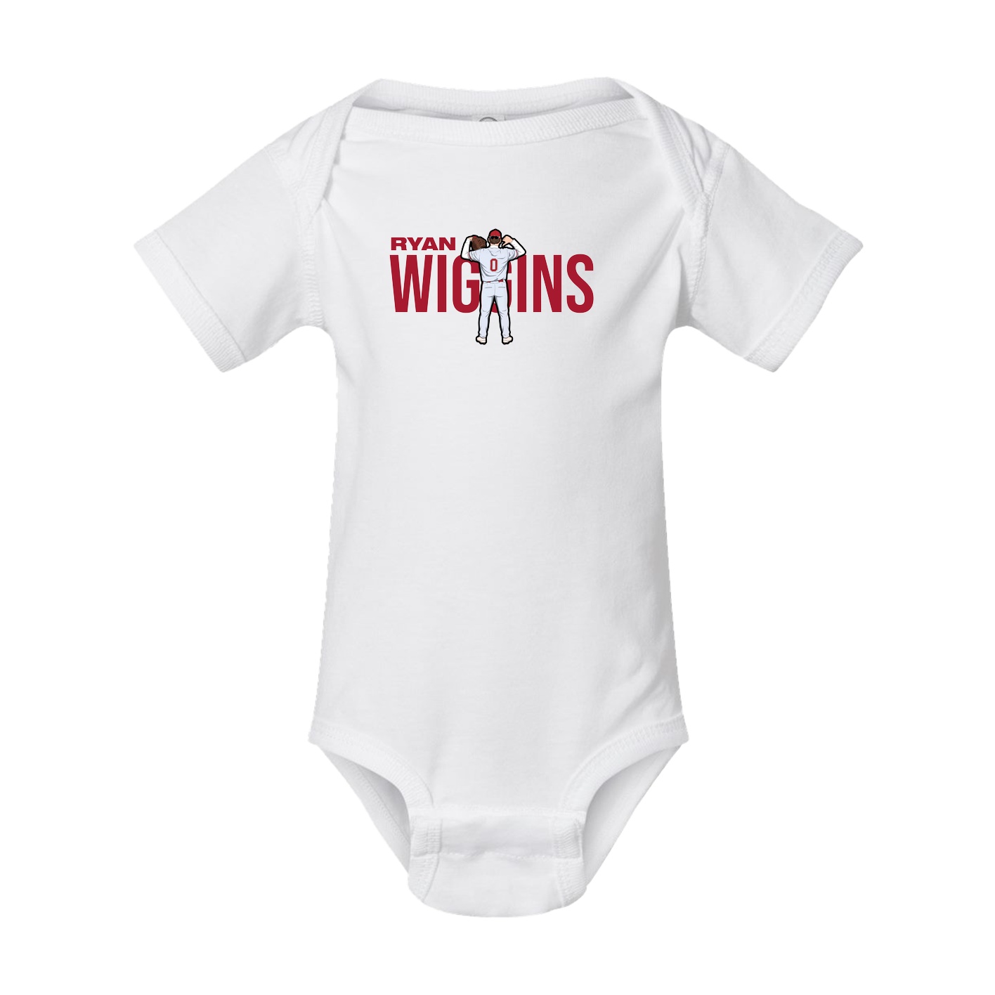 Baby Onesie — Player Name in White