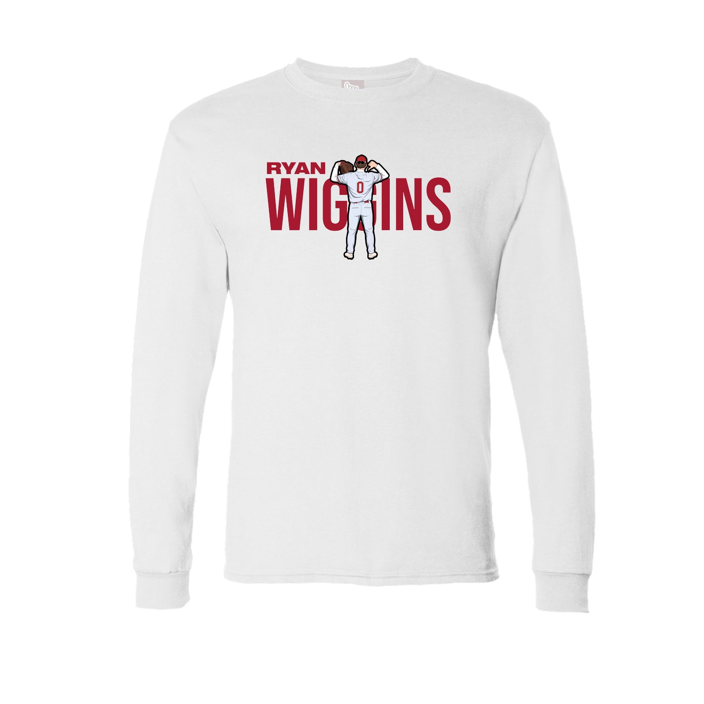 Long Sleeve Tee — Player Name in White