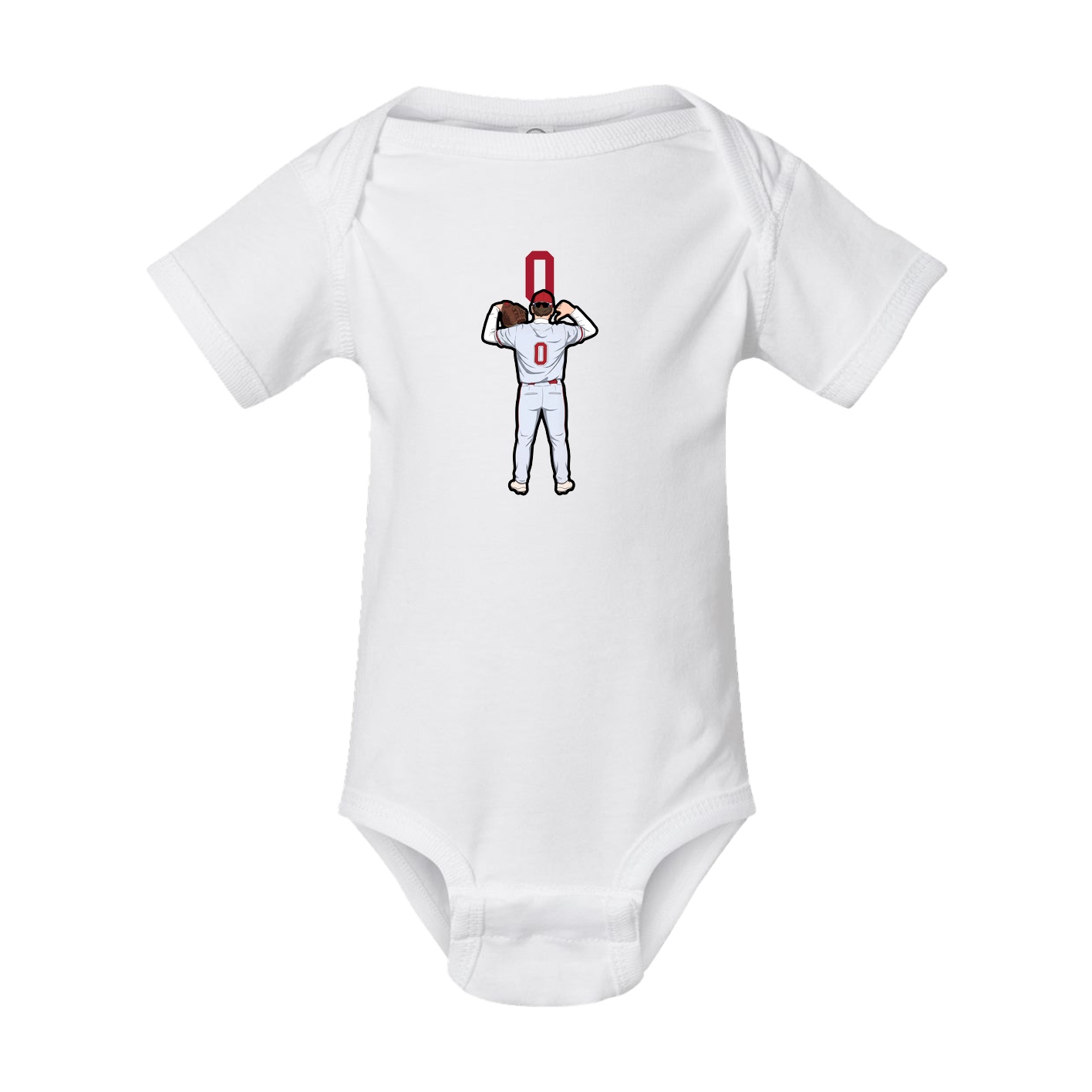 Baby Onesie — Number Top in White