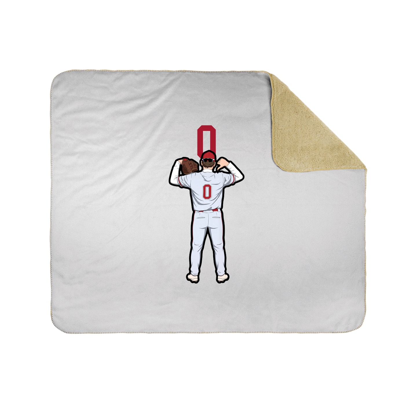 Throw Blanket — Number Top in White