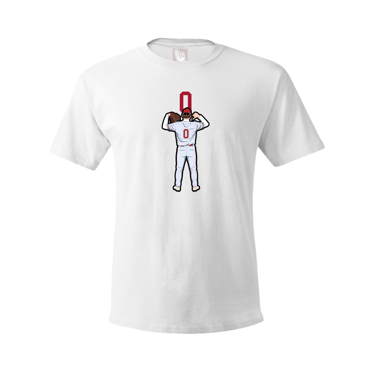 Youth Tee — Number Top in White