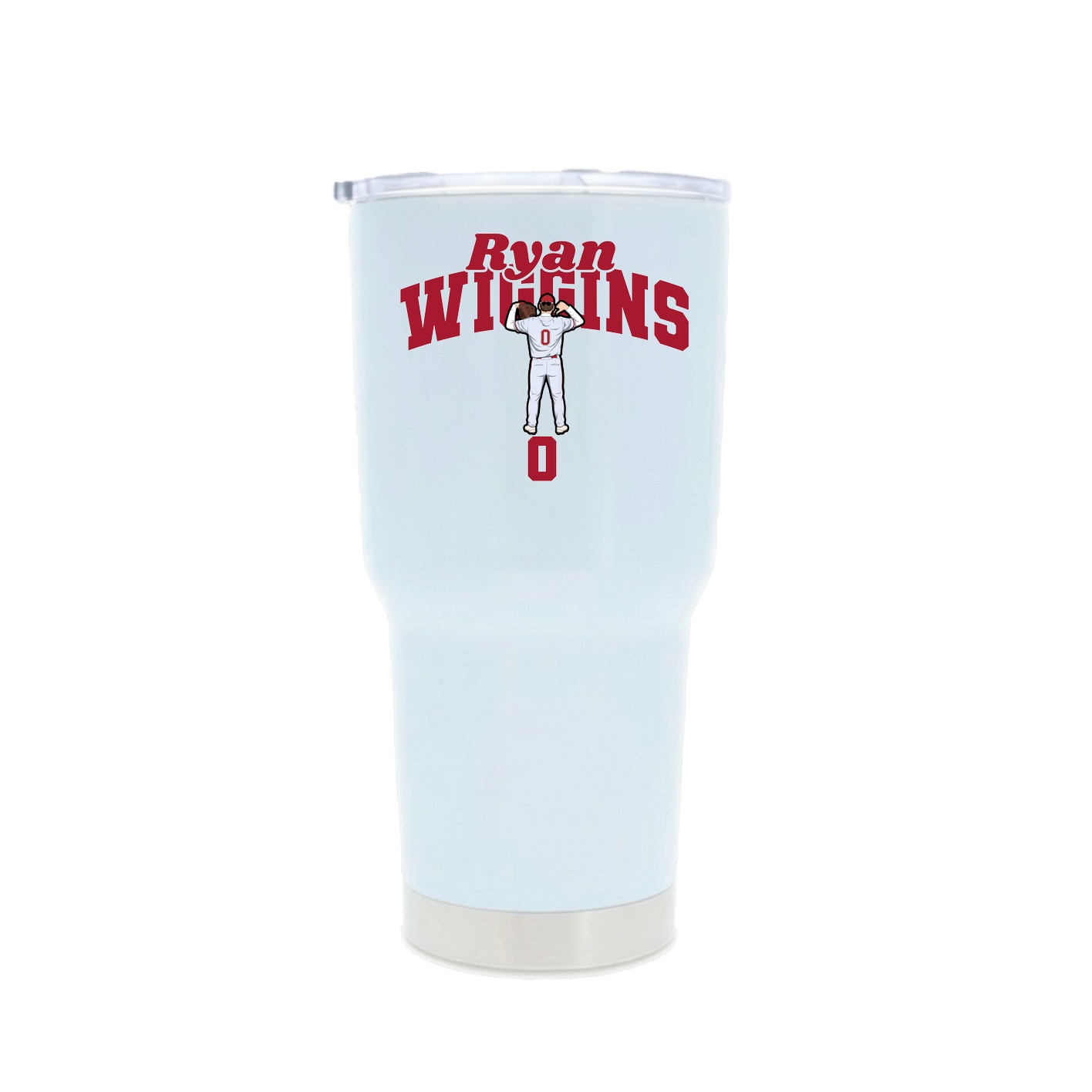 30oz Stainless Steel Tumbler — Signature Arch in White