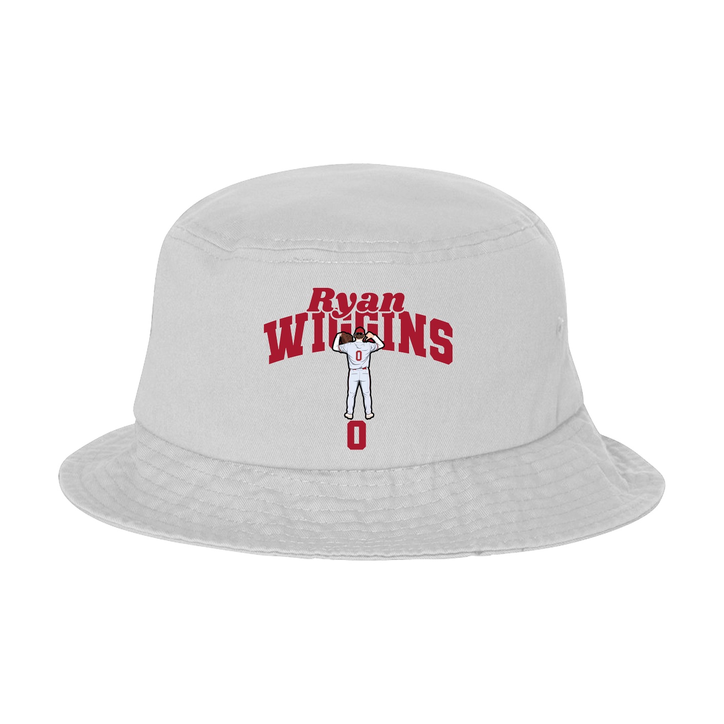 Bucket Cap — Signature Arch in White