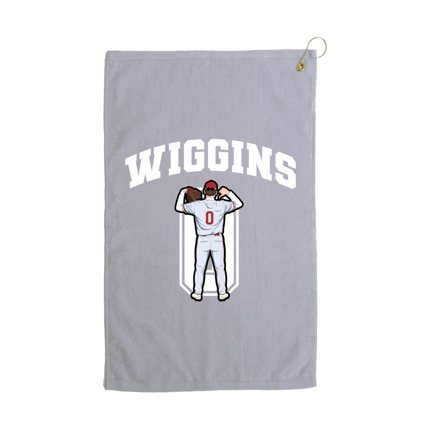 Golf Towel — Number in Grey