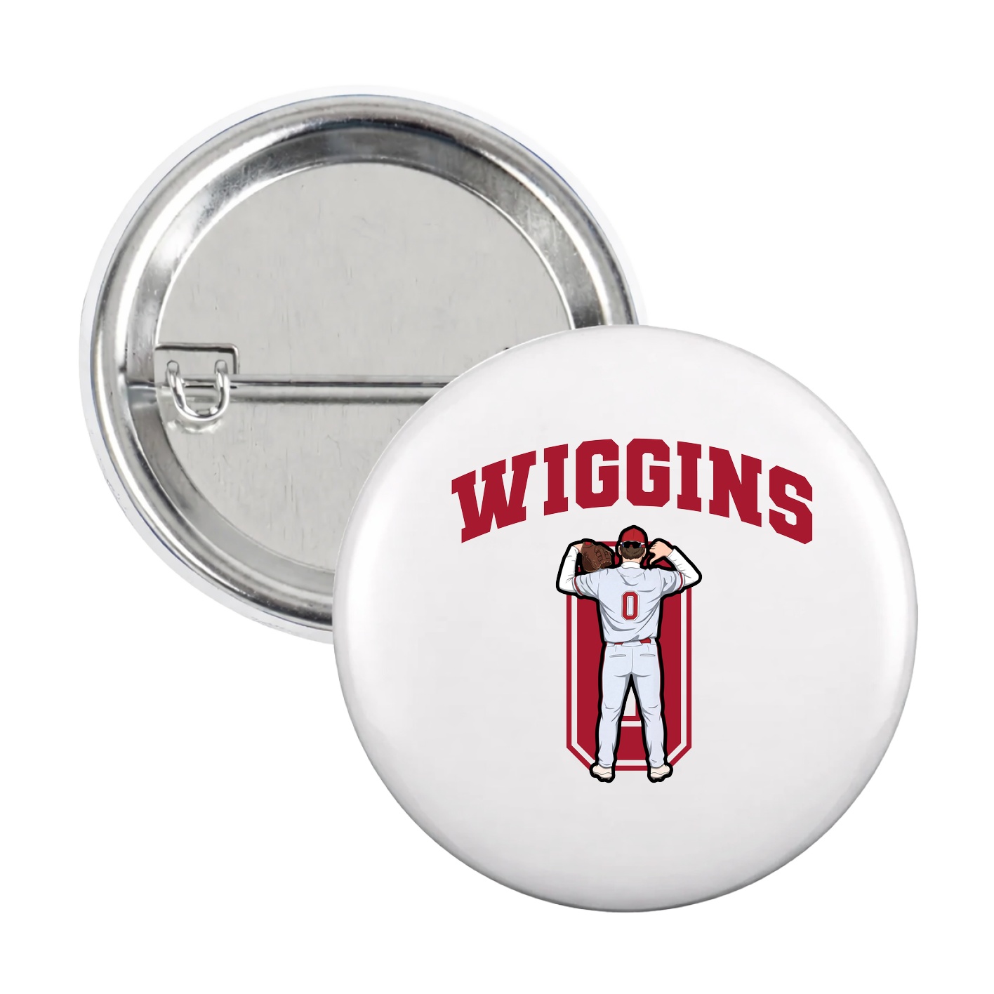 Game Day Button — Number in White