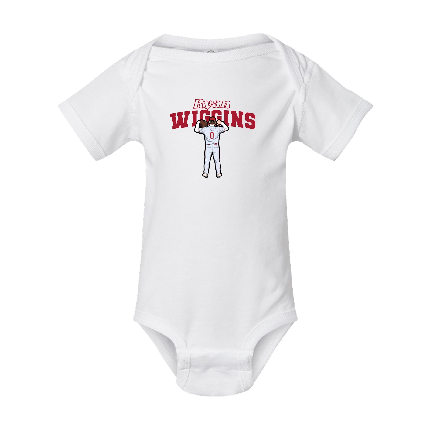 Baby Onesie — Name Arch in White