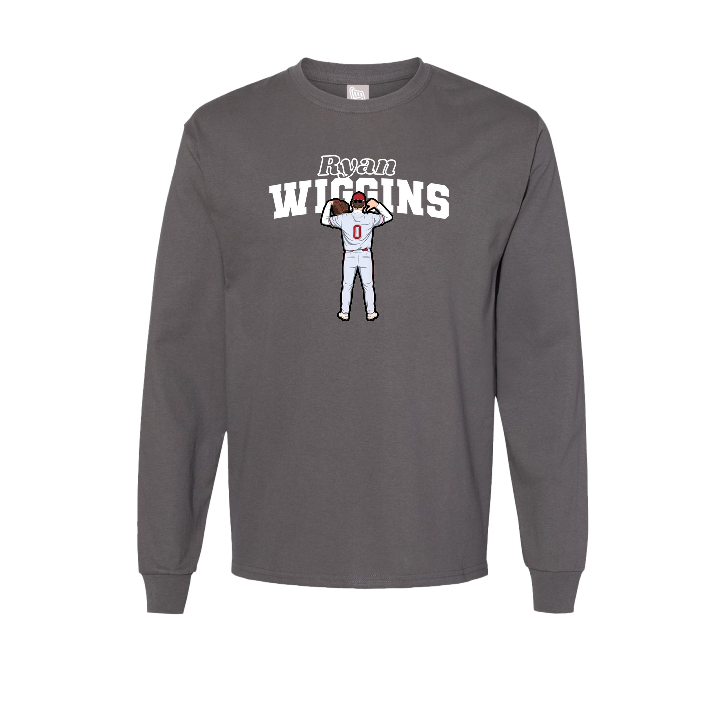 Long Sleeve Tee — Name Arch in Grey