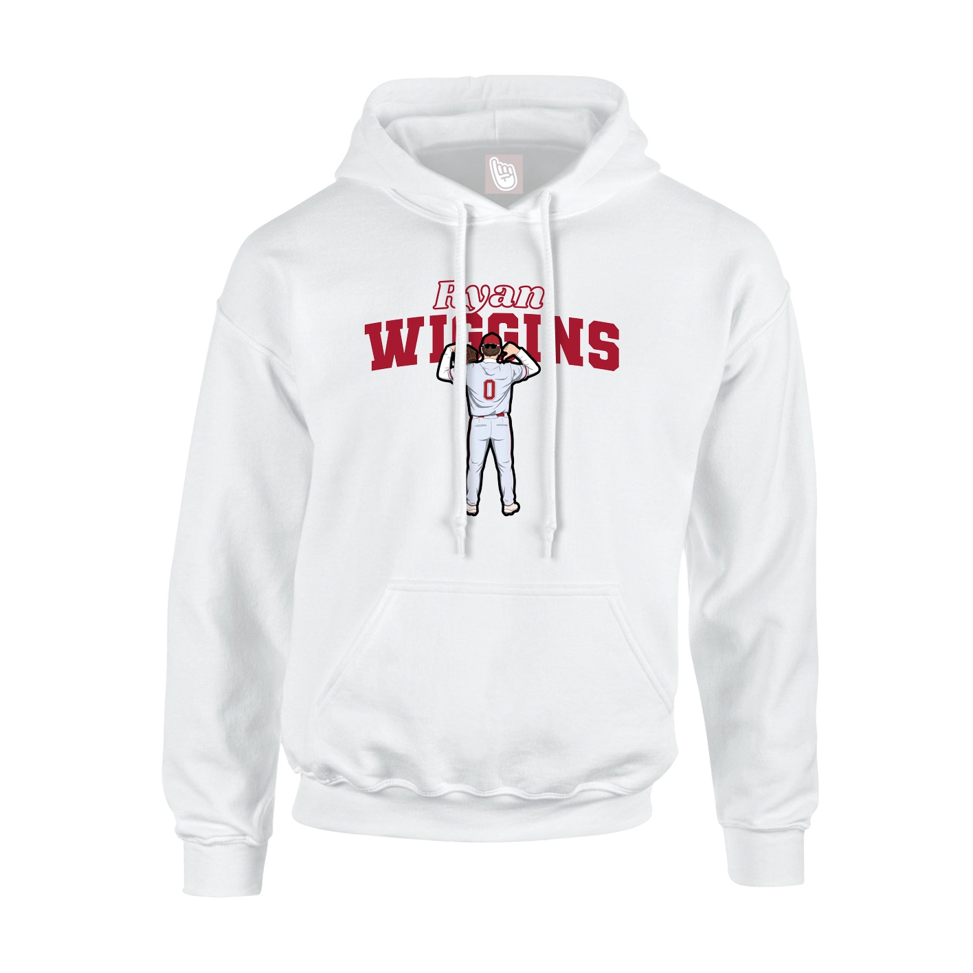 Hoodie — Name Arch in White