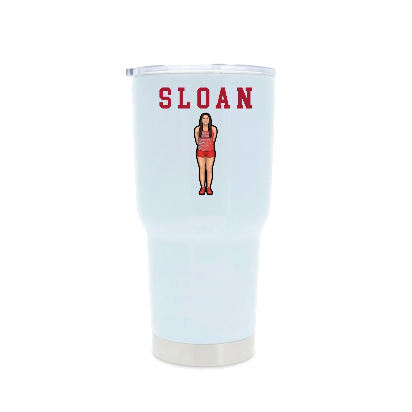 30oz Stainless Steel Tumbler — Shirsey in White