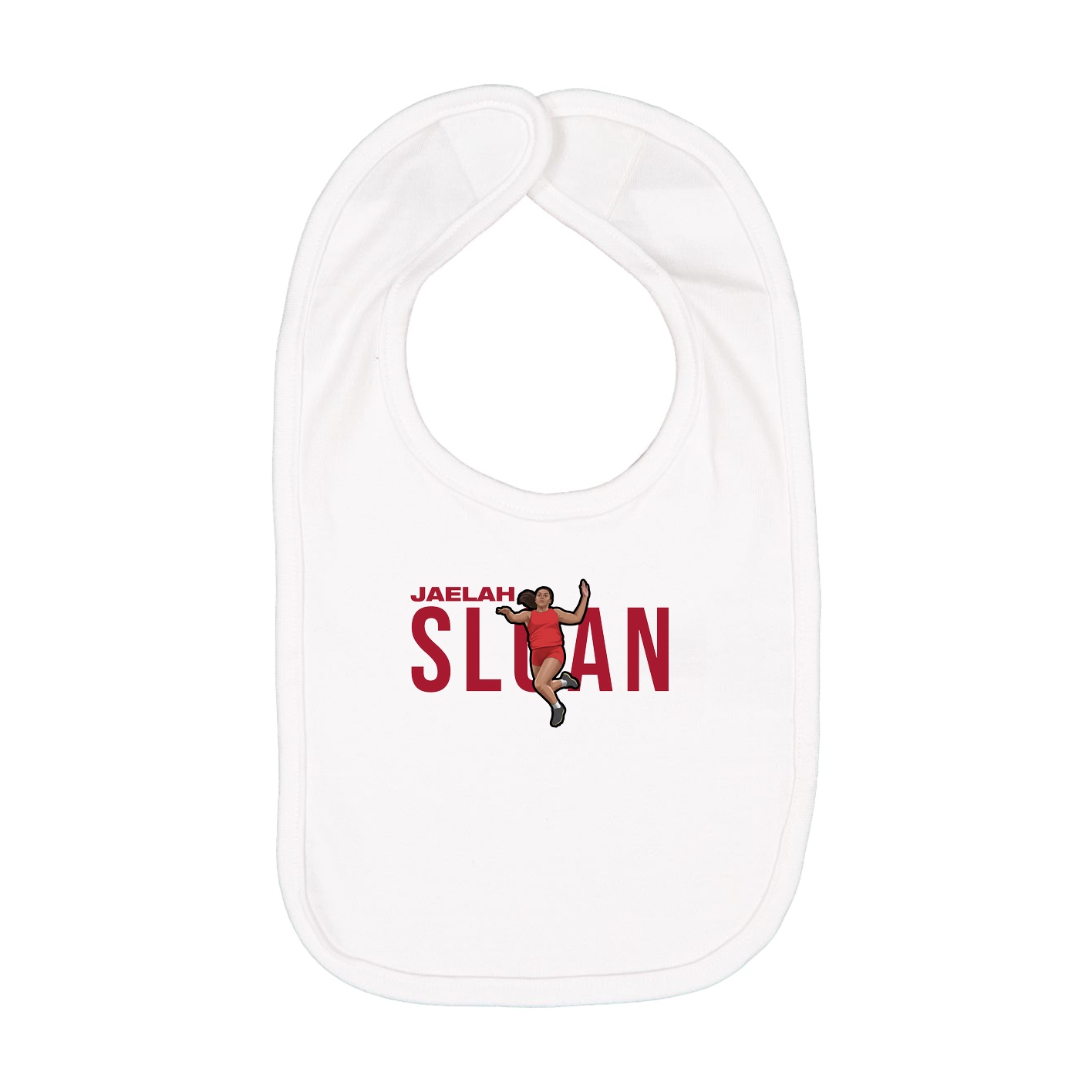 Infant Bib — Player Name in White