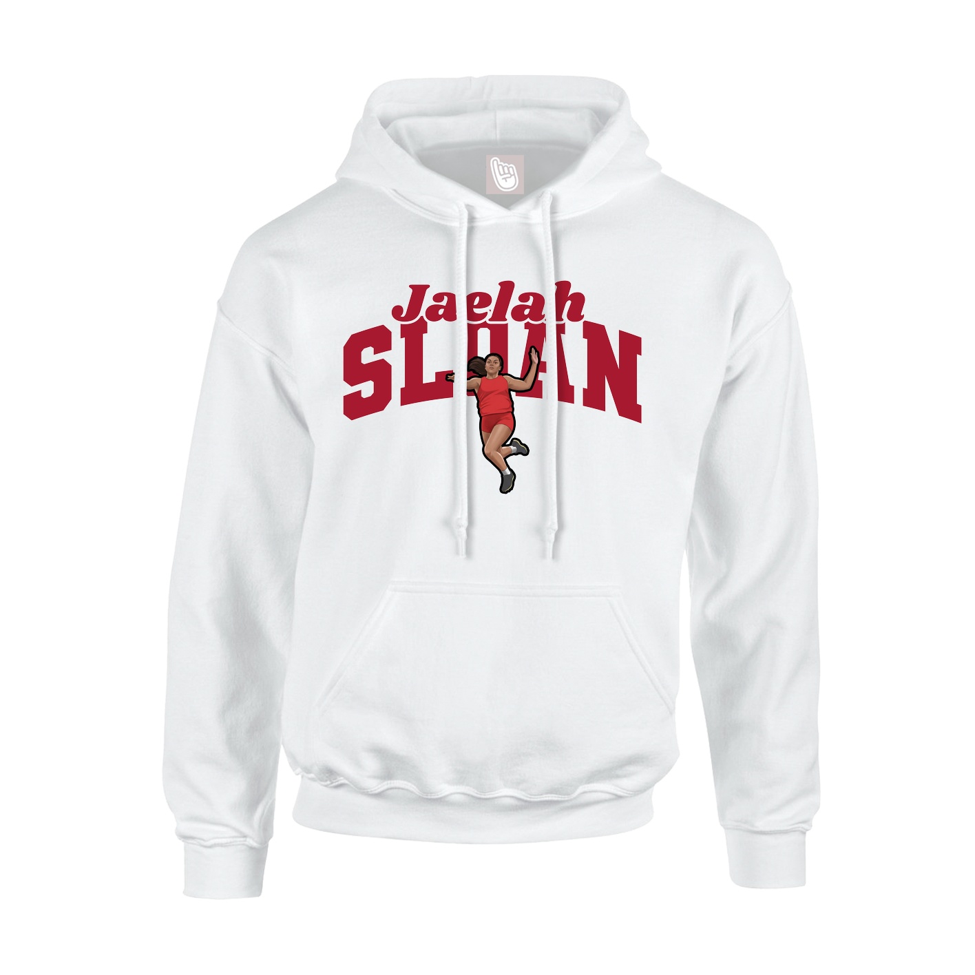 Youth Hoodie — Signature Arch in White