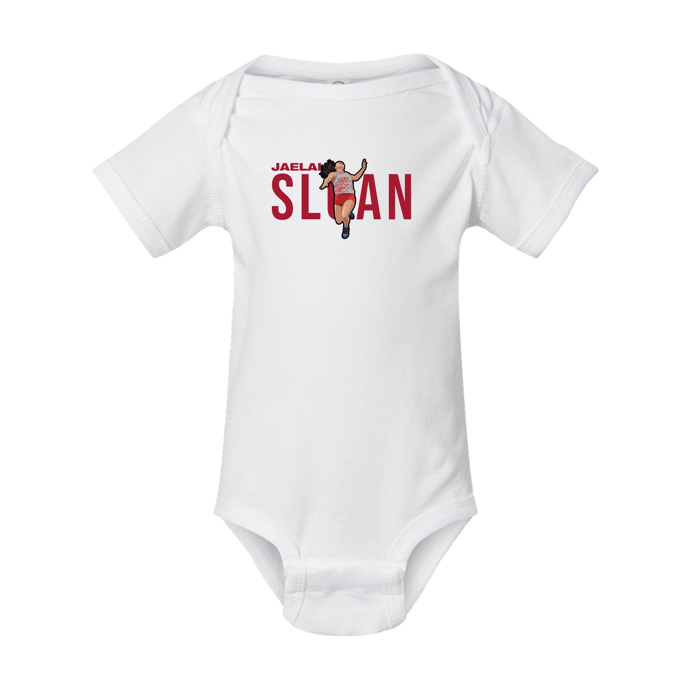 Baby Onesie — Player Name in White