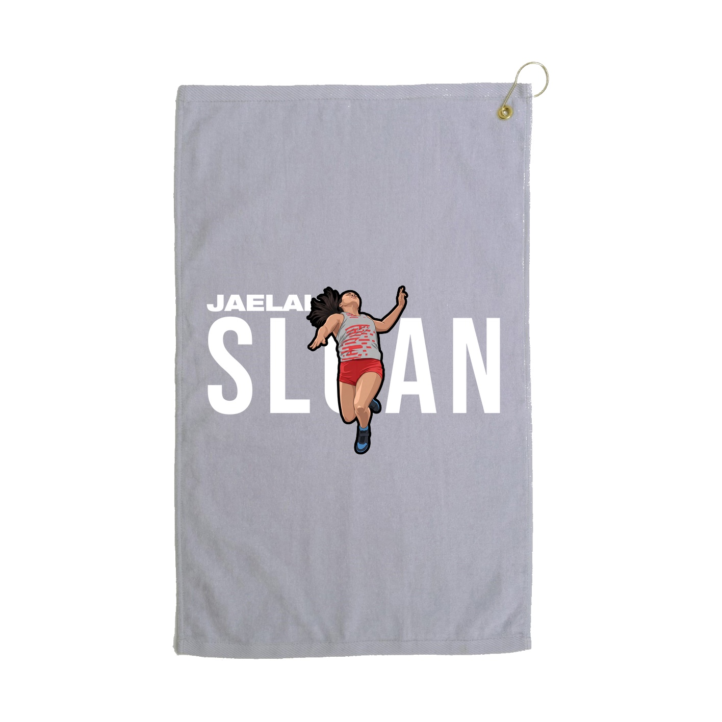 Golf Towel — Player Name in Grey
