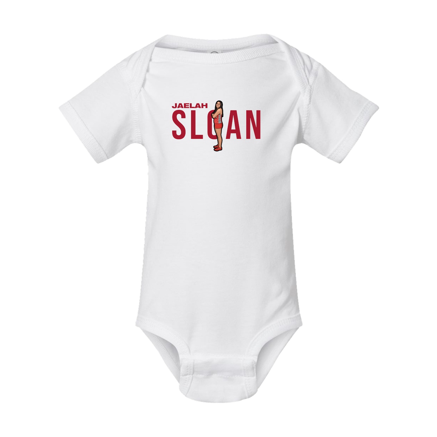 Baby Onesie — Player Name in White