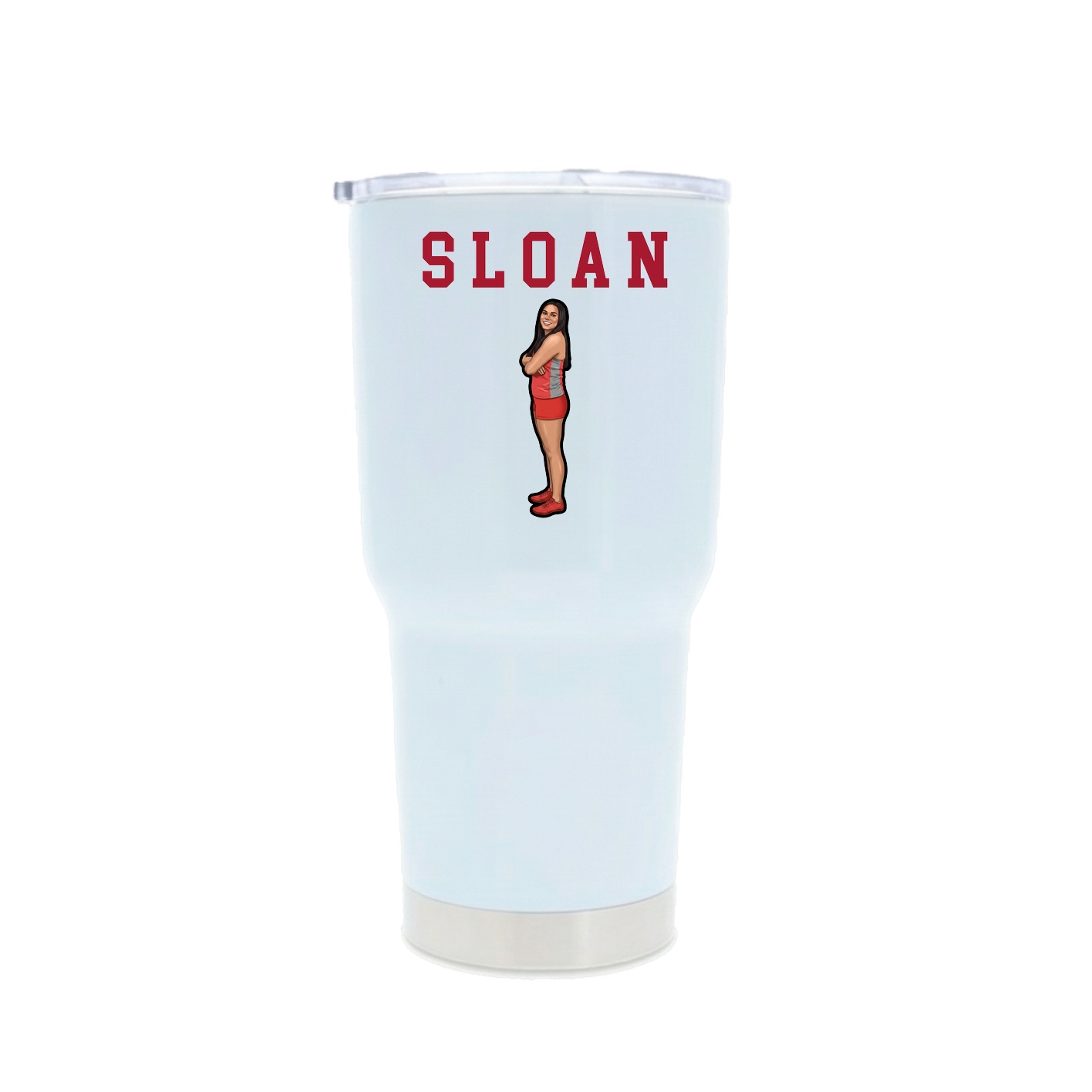 30oz Stainless Steel Tumbler — Shirsey in White