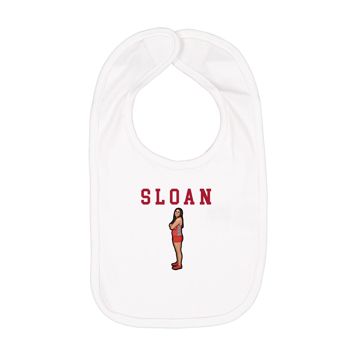 Infant Bib — Shirsey in White