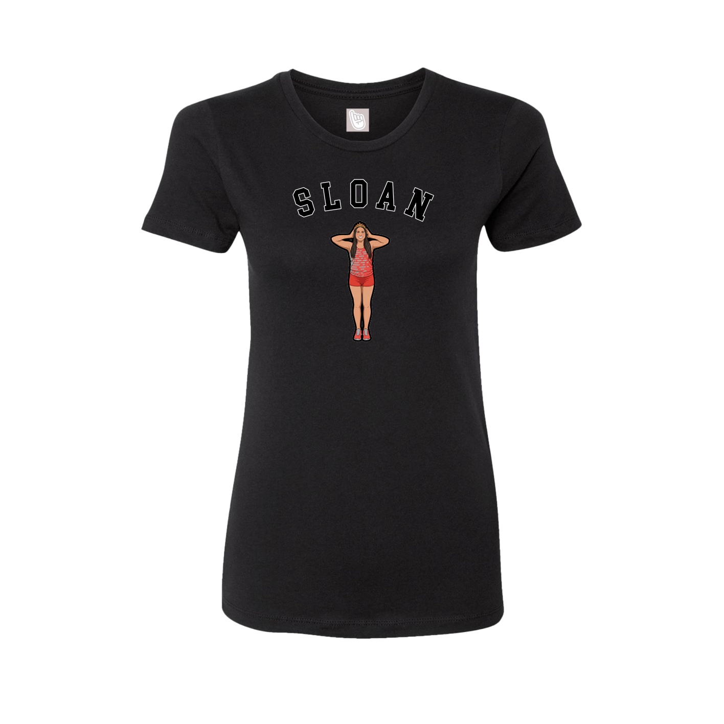 Fitted Women's Tee — Shirsey Arch in Black