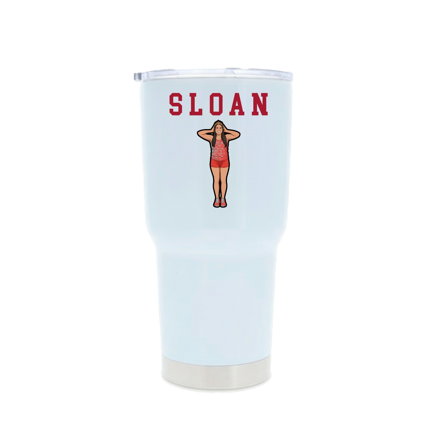 30oz Stainless Steel Tumbler — Shirsey in White