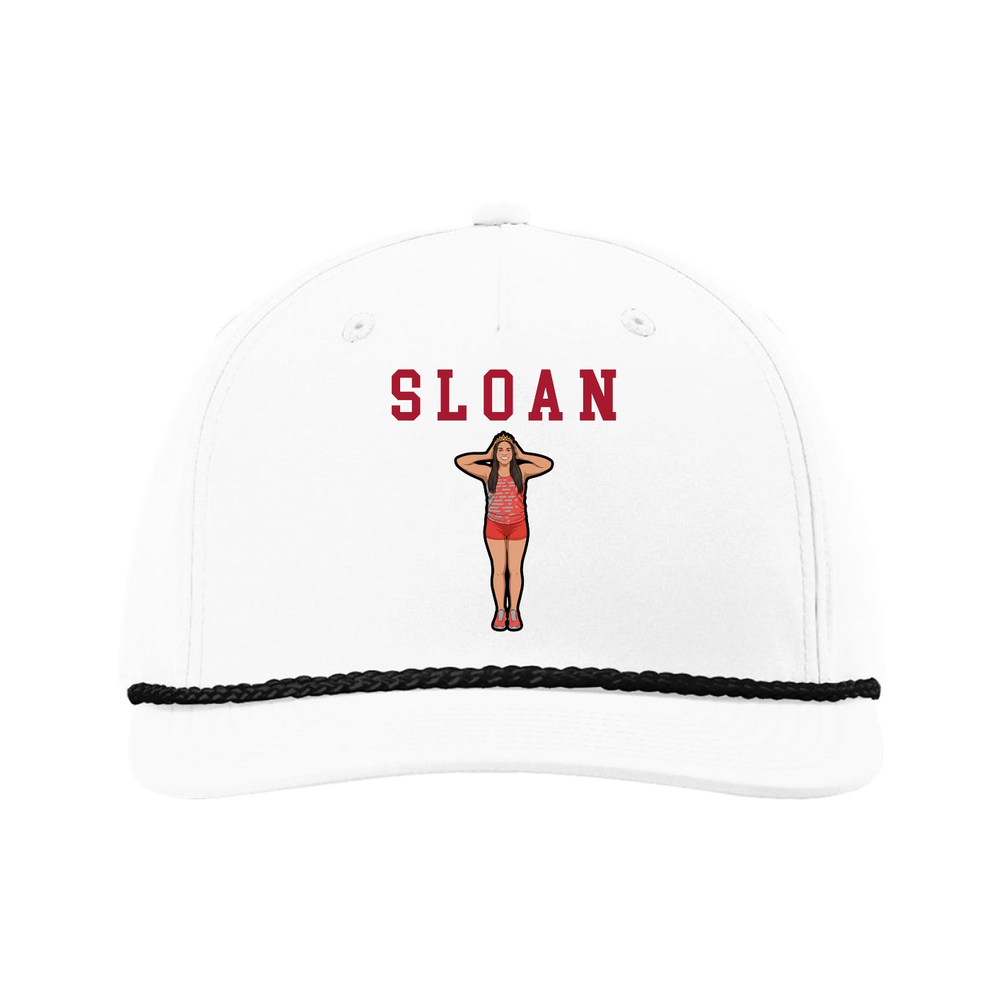 Five-Panel Classic Rope Cap — Shirsey in White