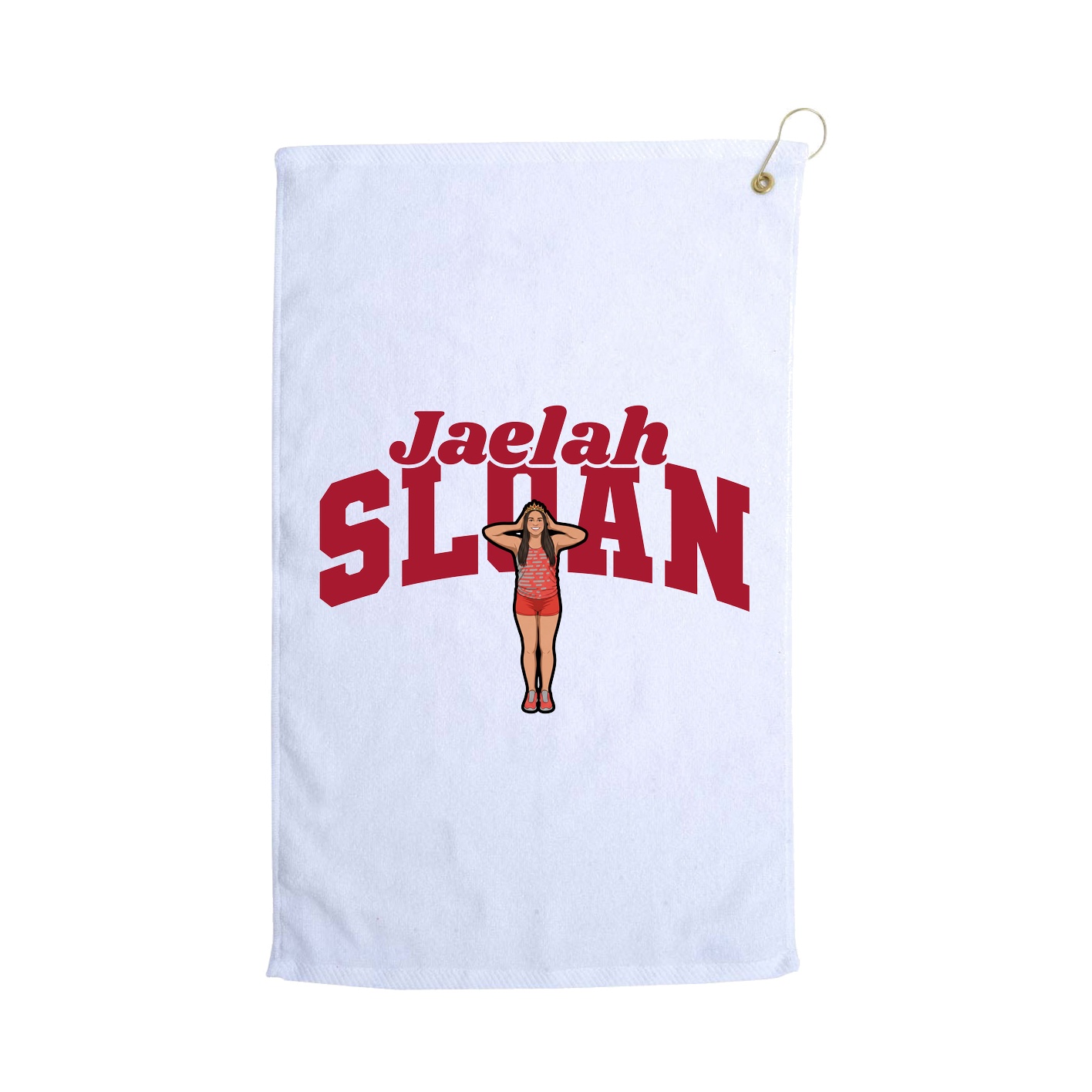 Golf Towel — Signature Arch in White