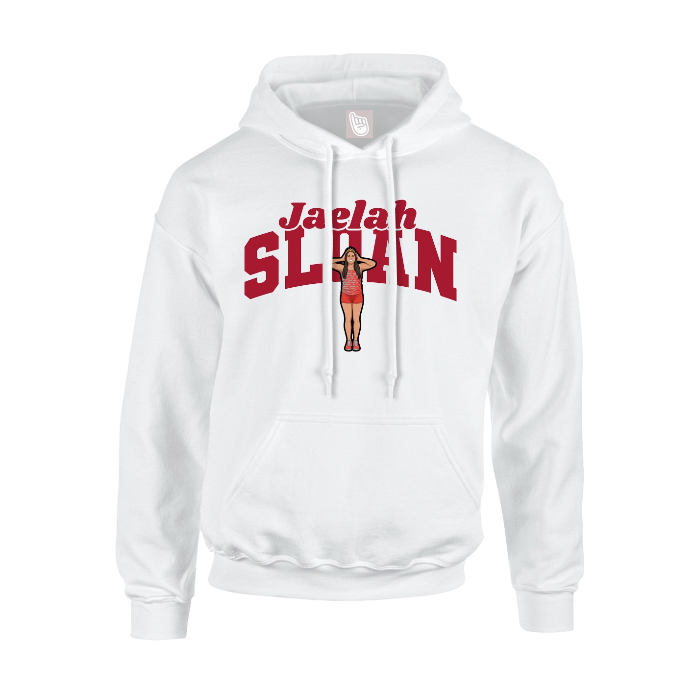 Hoodie — Signature Arch in White