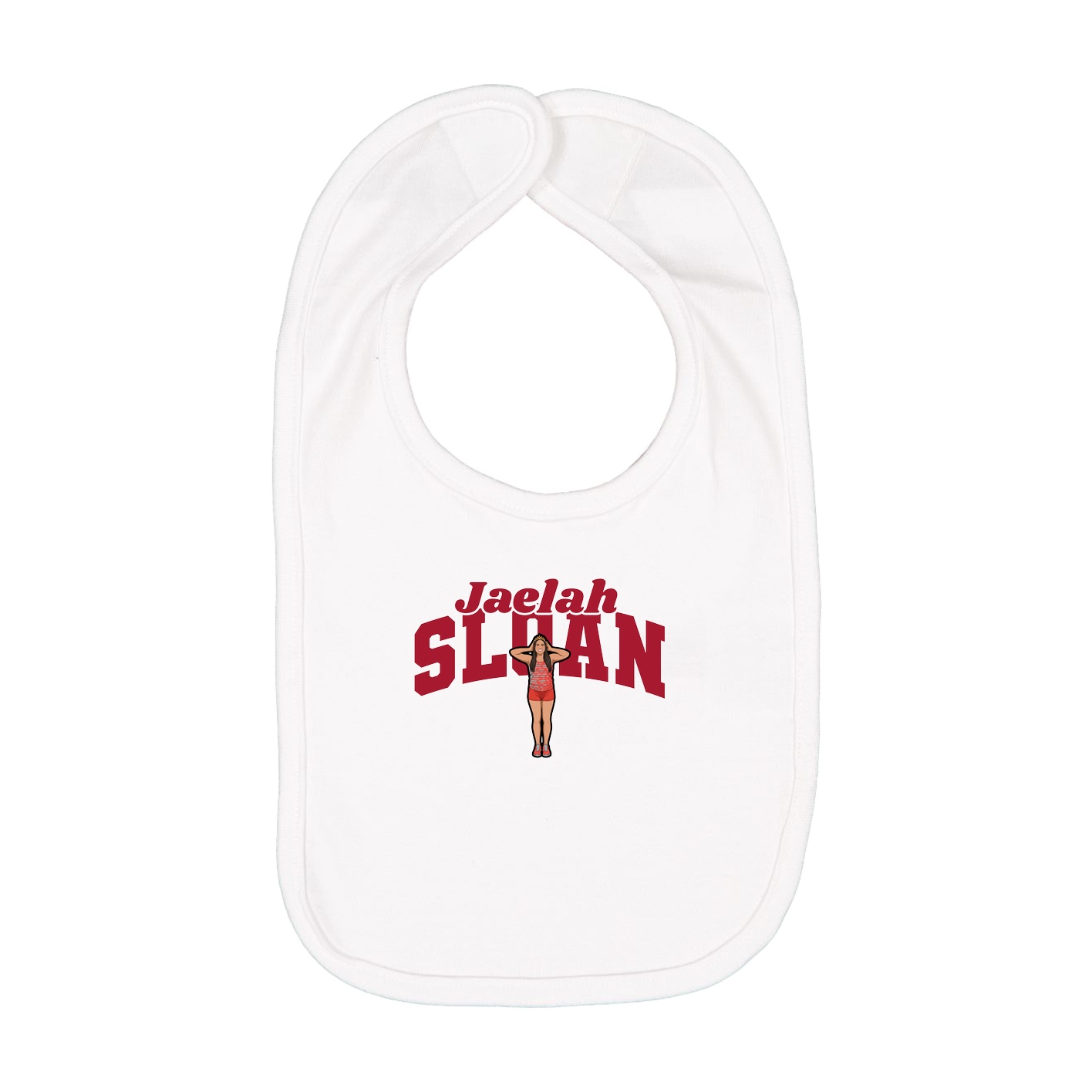 Infant Bib — Signature Arch in White