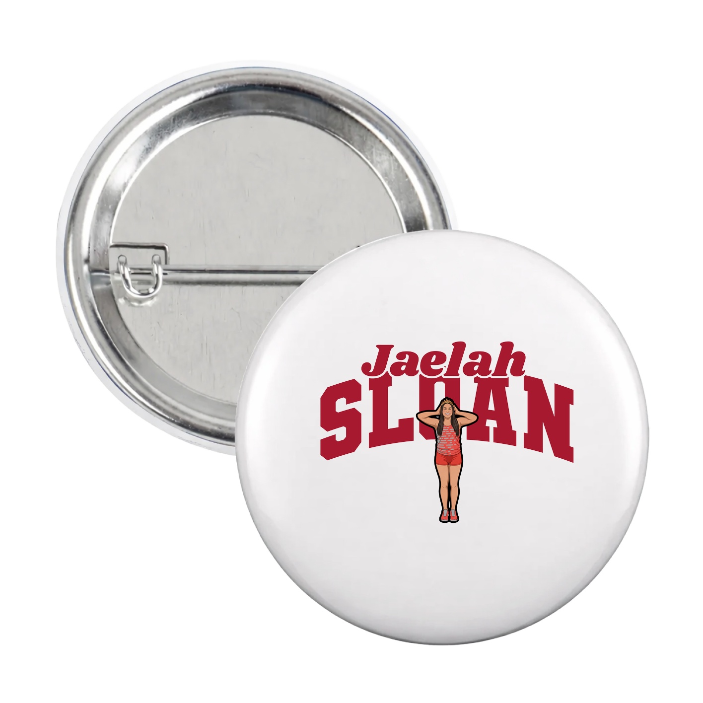 Game Day Button — Signature Arch in White