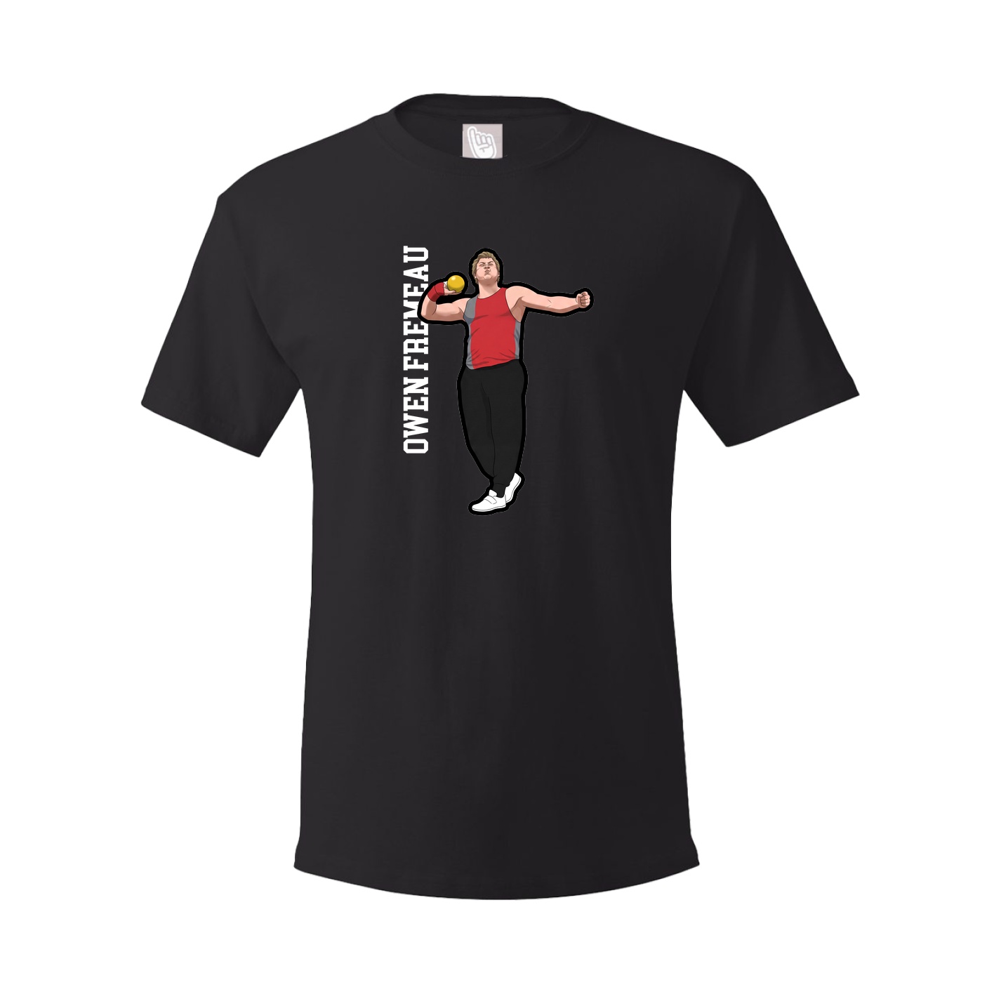 Youth Tee — Name Vertical in Black