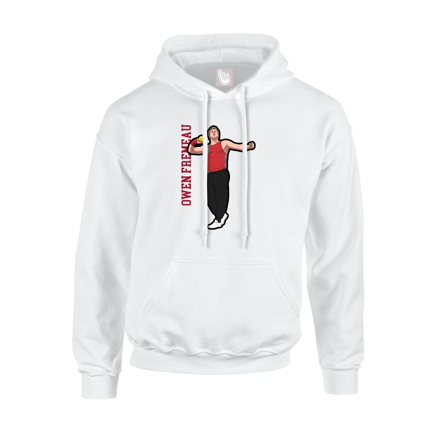 Hoodie — Name Vertical in White