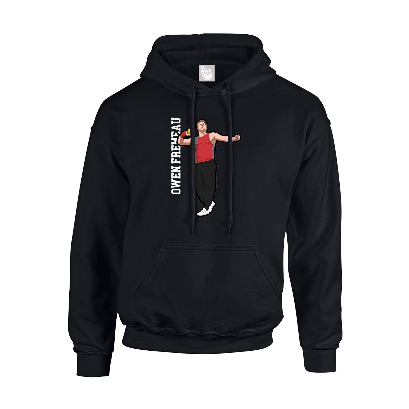 Youth Hoodie — Name Vertical in Black