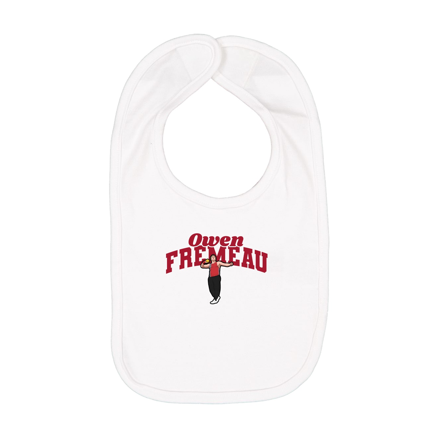 Infant Bib — Signature Arch in White