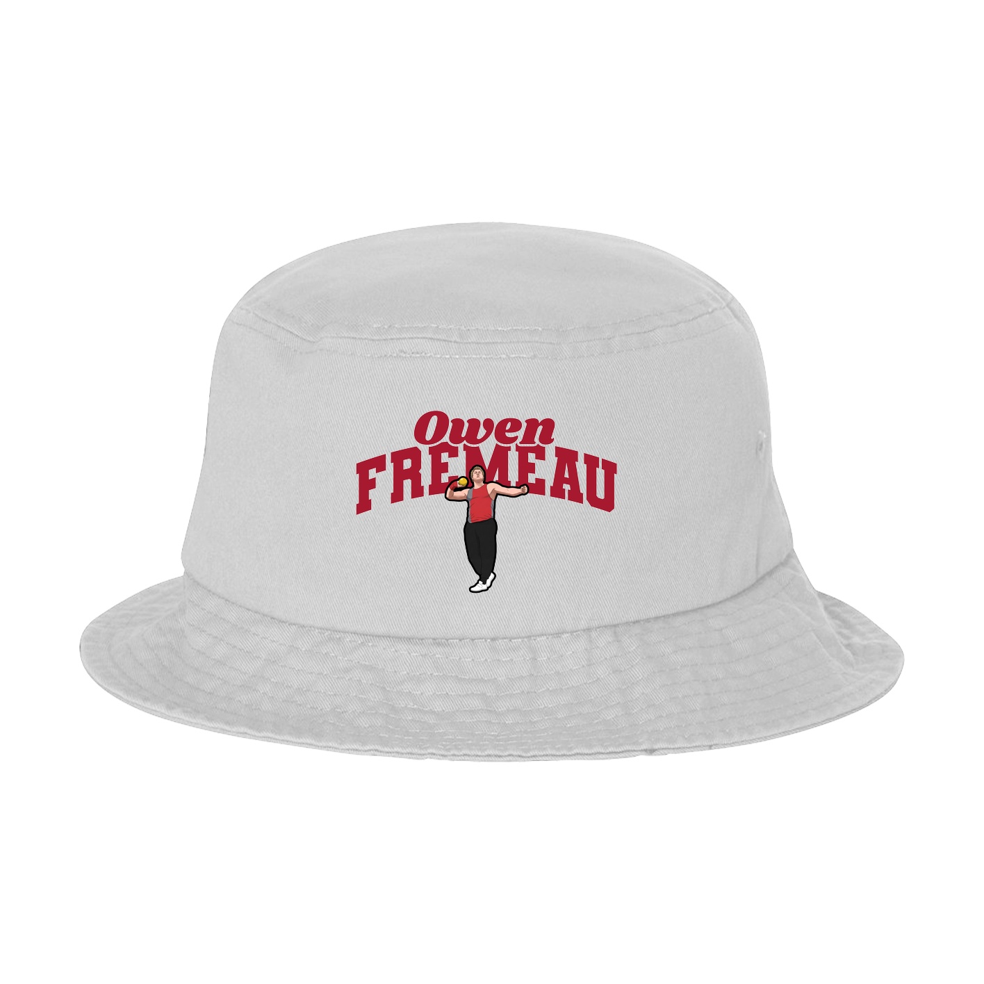 Bucket Cap — Signature Arch in White
