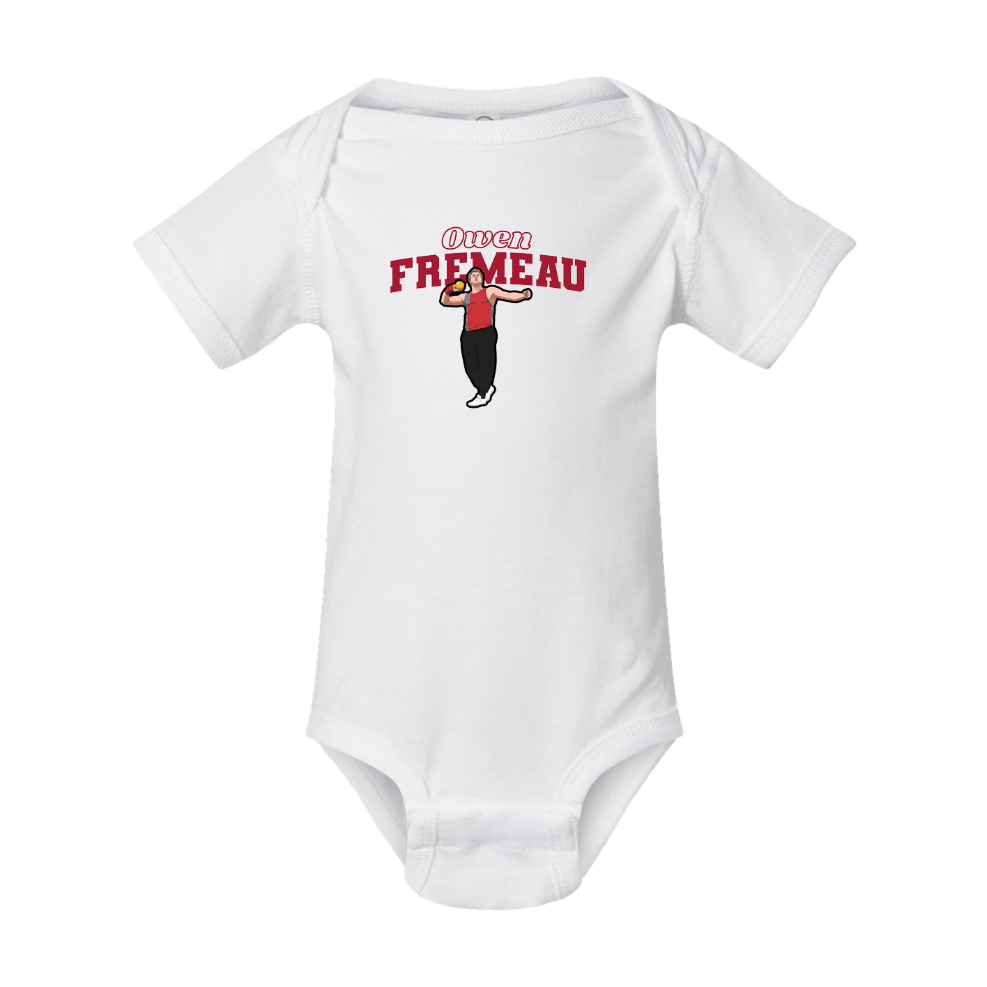 Baby Onesie — Name Arch in White