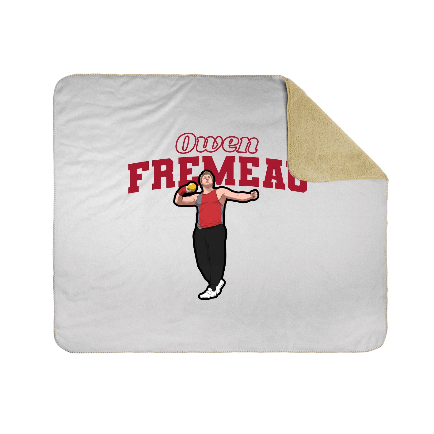 Throw Blanket — Name Arch in White
