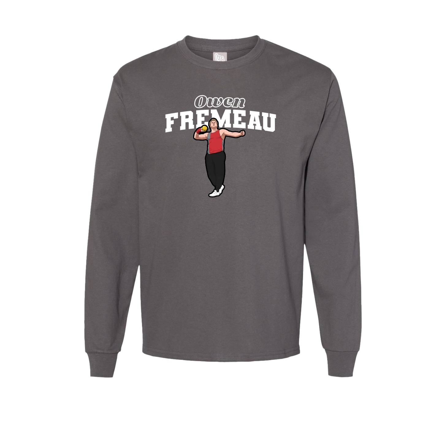 Long Sleeve Tee — Name Arch in Grey