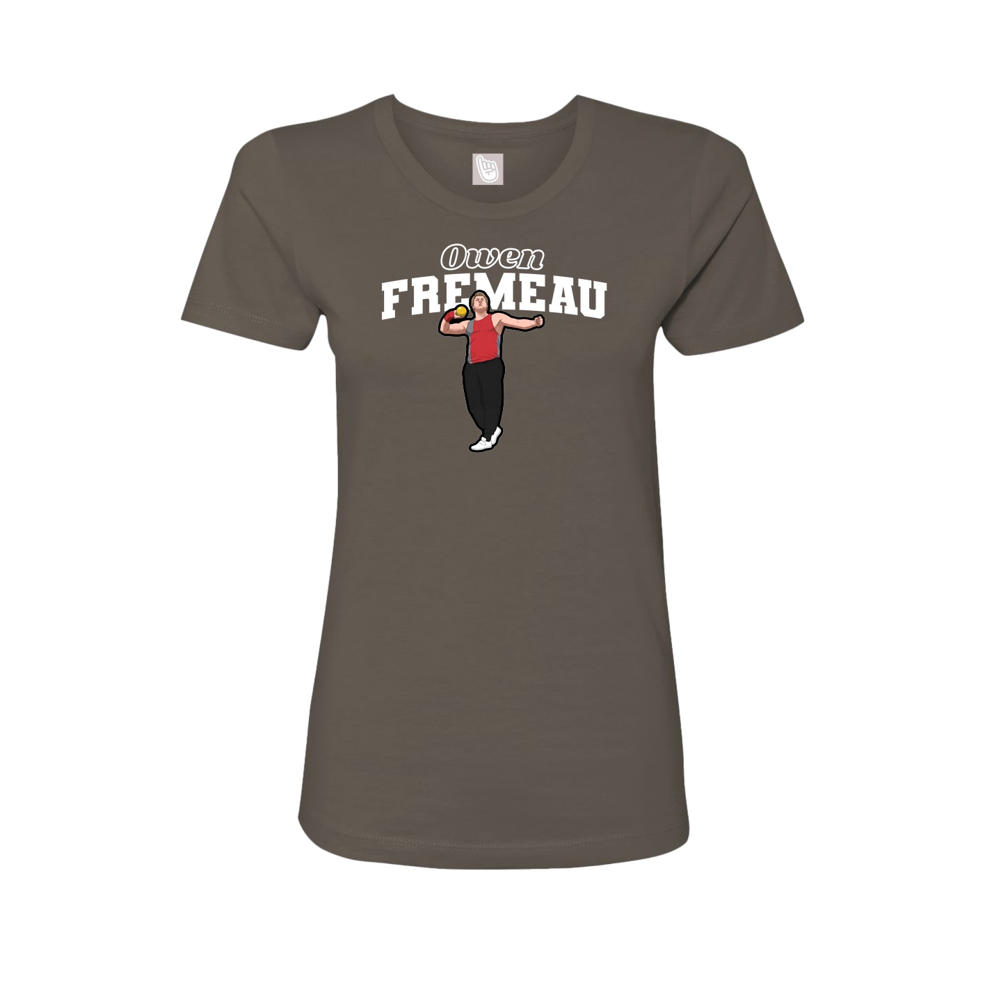 Womens Tee — Name Arch in Grey