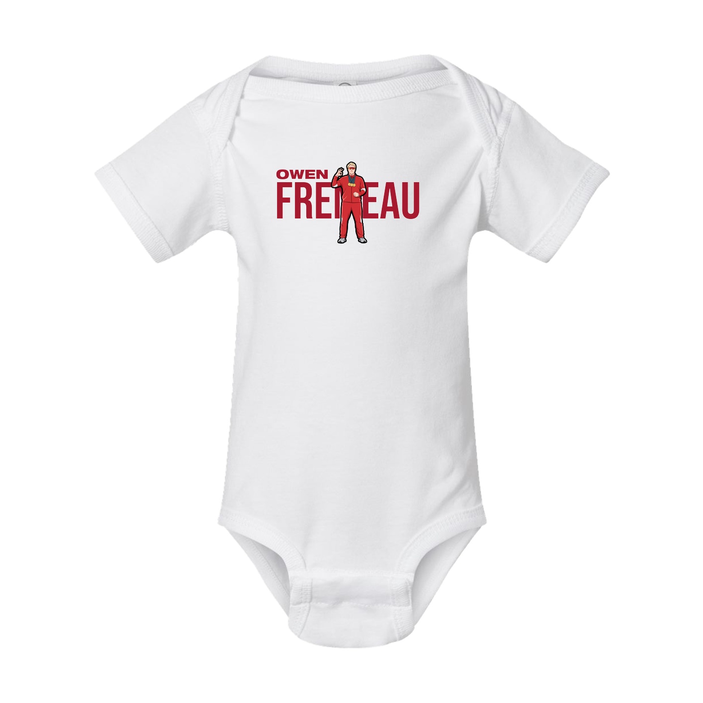 Baby Onesie — Player Name in White
