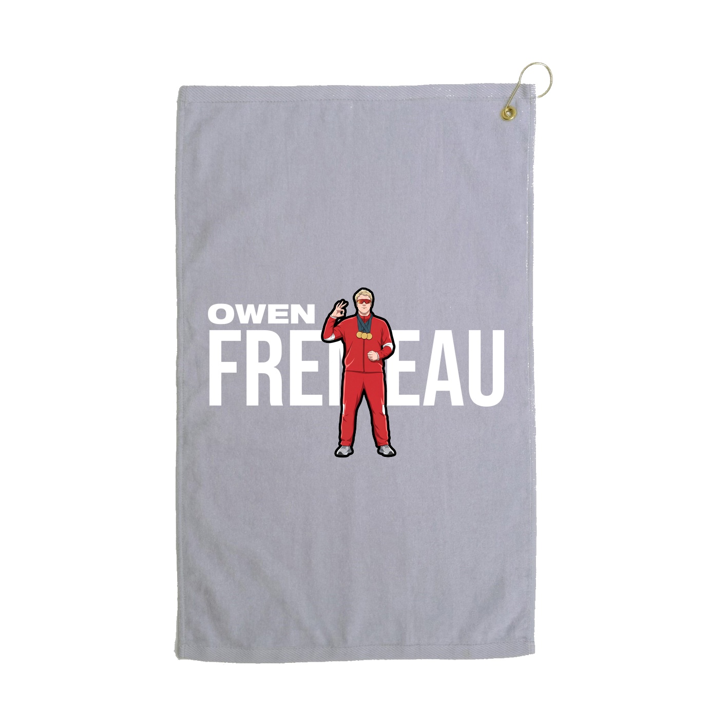 Golf Towel — Player Name in Grey