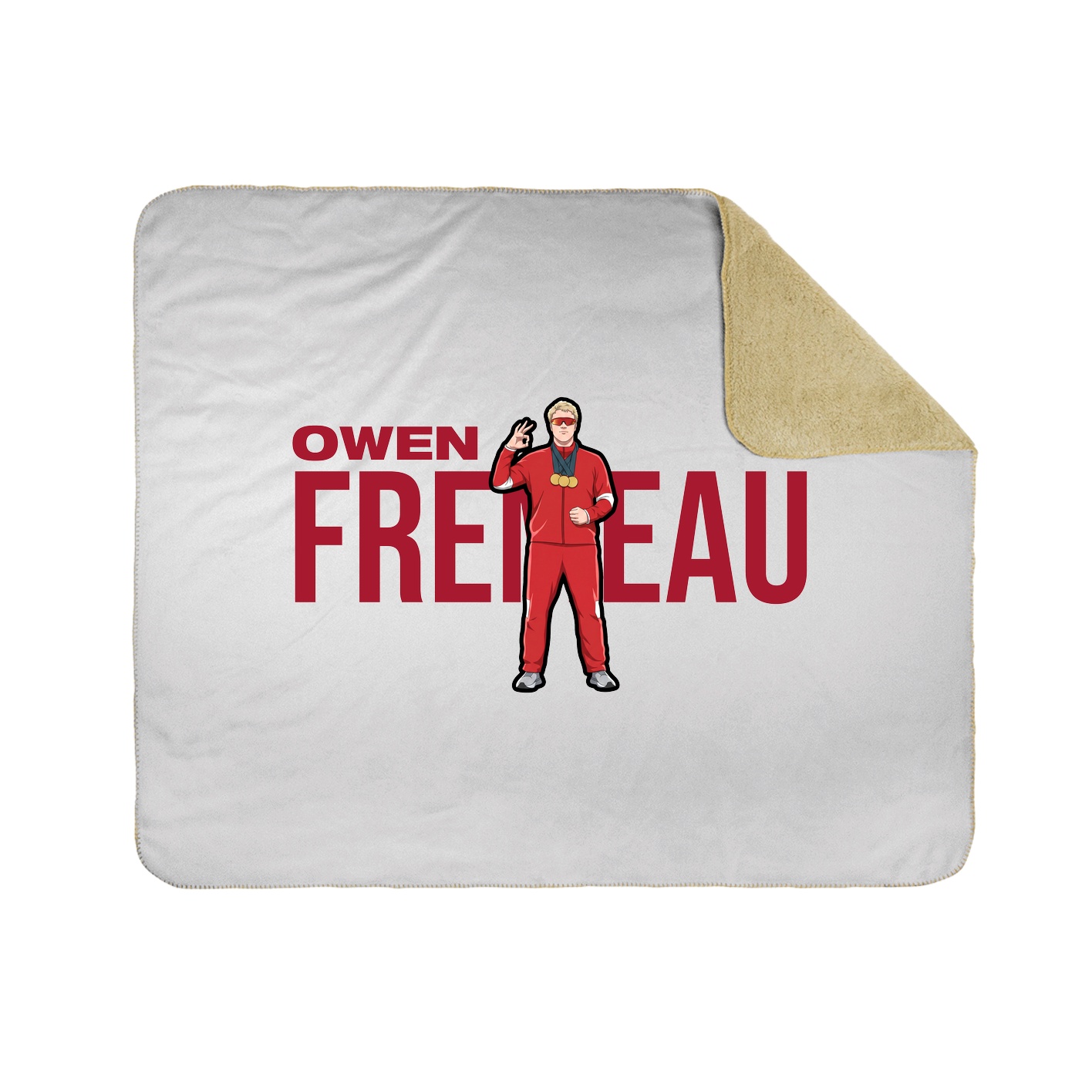 Throw Blanket — Player Name in White